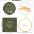 thumbnail image 3 of 3 Pack Embroidery Kit for Beginners, Sewing Cross Stitch Starter Set Craft Stamped Cloth with Mushroom Pattern Hoops Threads Tools, 3 of 7