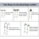 thumbnail image 2 of Escalera de Cuerda para Barco de Cinco Escalones, Escalera para Natación, Escalera de Cuerda de Marina Portátil Duradera, Escalera de Cuerda, 2 of 8