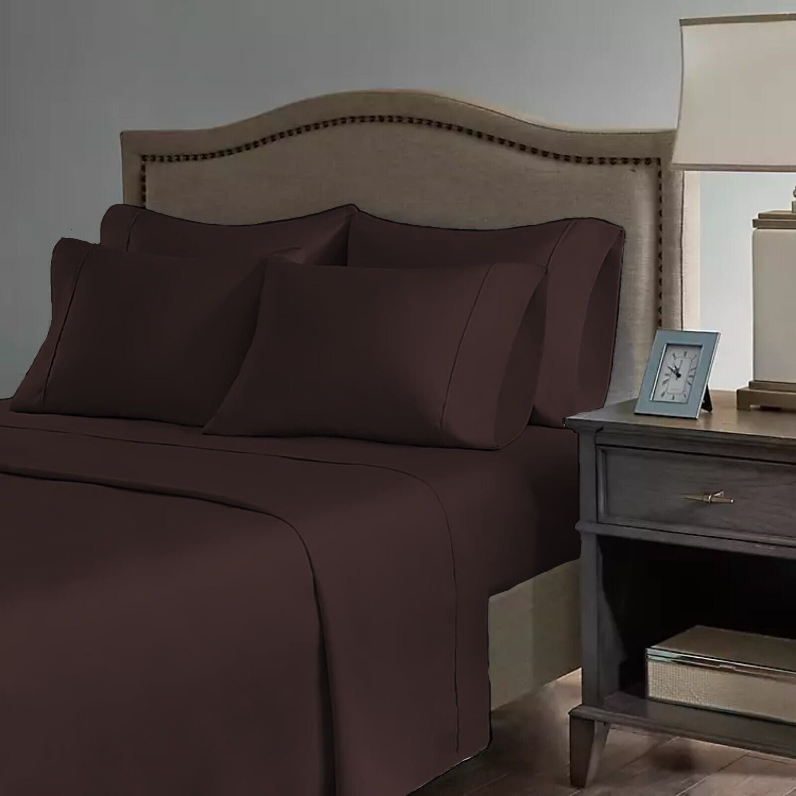6 Piece Premium Bamboo Sheet Set, Deep Pockets, 50 Colors, 2200 Count, Soft