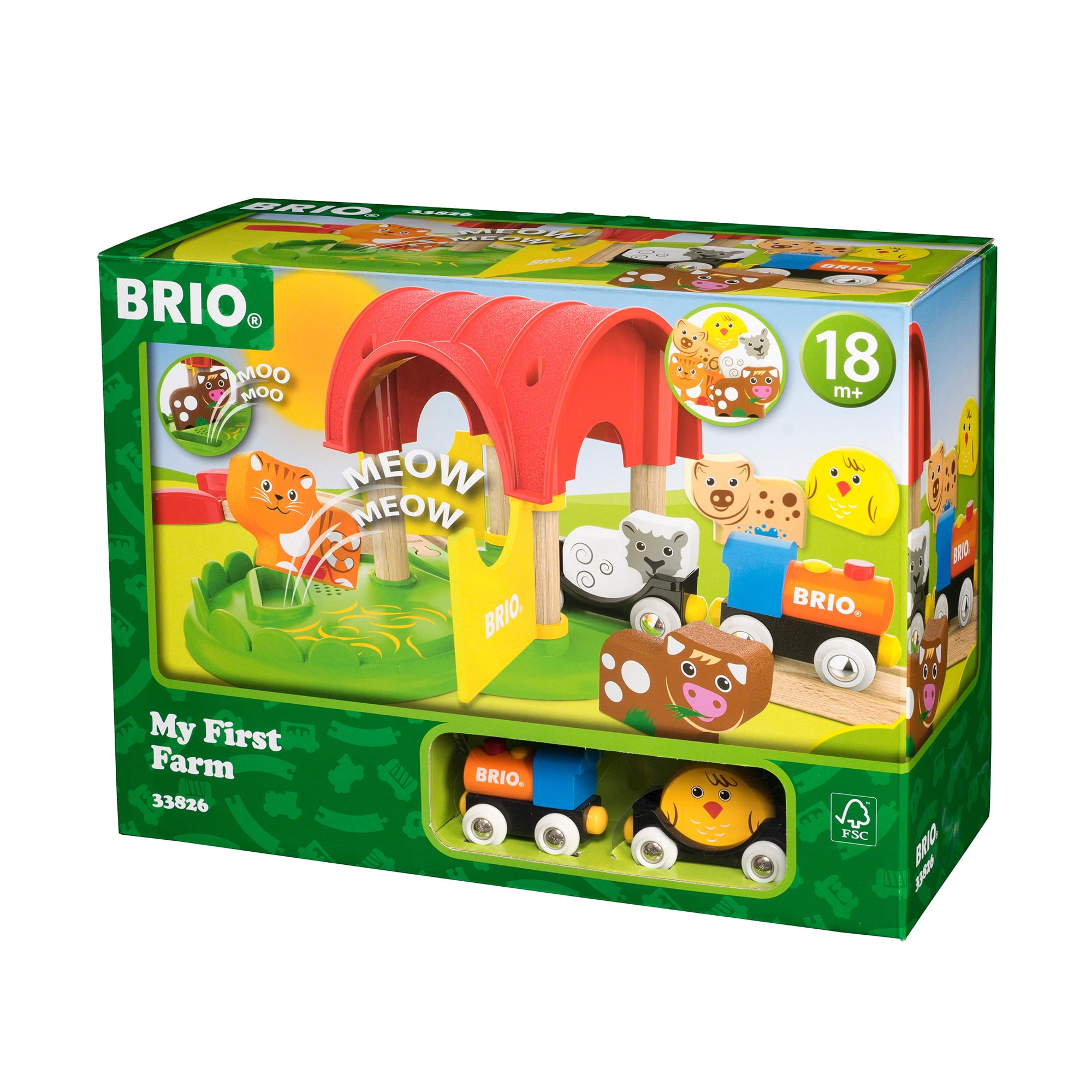 brio world farm railway set