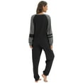 thumbnail image 6 of EFINNY Women's 2Pcs Sleepwear Long Sleeve Top and Pants Pjs Sets Contrast Color Pajamas Round Neck Comfy Cotton Loungewear S-3XL, 6 of 6