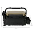 thumbnail image 3 of Dual-layer Fishing Tackle Box,Tackle Box Organizer Fishing Box Large,With 2pcs Rod Holder,2pcs Cup Holder,1pc Carring Strap, Green, 3 of 16