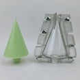 thumbnail image 3 of de árbol de Navidad de bricolaje, de fabricación de perfumadas de plástico, accesorio de cocina para decoración de pasteles, Forma cónica perfecl molde para hacer velas, 3 of 8