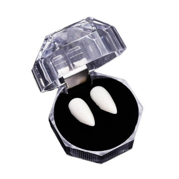 Dientes de vampiro, dentaduras postizas de dientes de vampiro, colmillos de zombi, selección de 13 mm a 19 mm 17mm