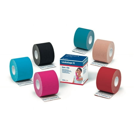 BSN Medical Leukotape K - Kinesiology Therapeutic Adhesive Tape, 1" x 5m Blue, Single Roll