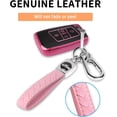 thumbnail image 4 of Key Fob Cover Compatible with Volkswagen Atlas Alltrack Jetta Passat Tiguan Keychain Case Holder Protector,Black-pink, 4 of 7