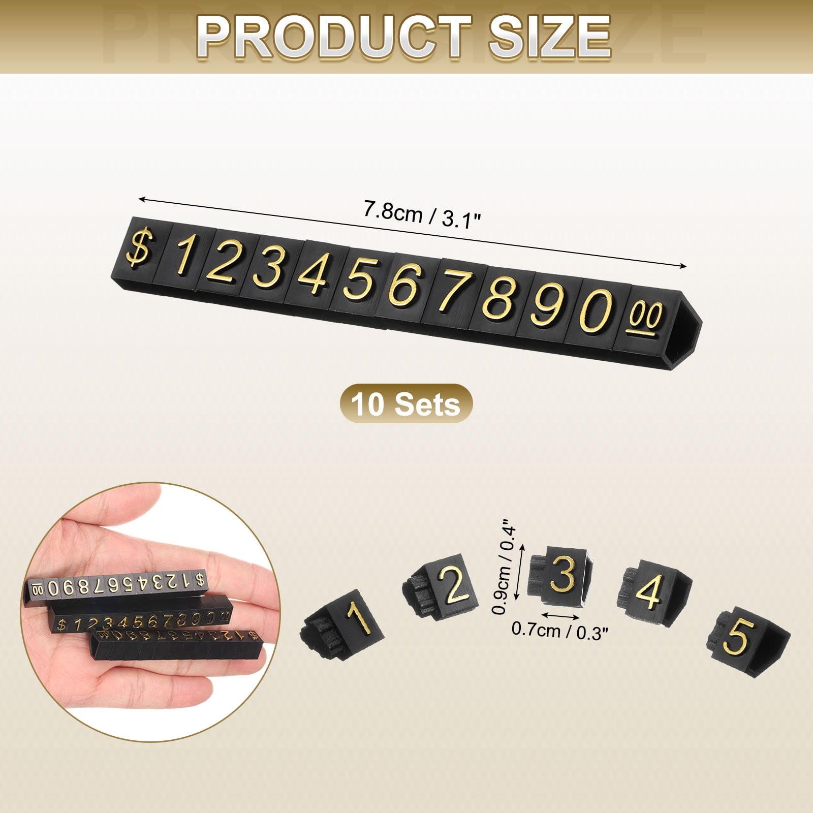 Unique Bargains 10Pcs Price Display Cube Adjustable Price Tag Stand Removable Mini Tag Kit