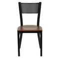 thumbnail image 6 of Flash Furniture HERCULES Series Black Grid Back Metal Restaurant Chair - Cherry Wood Seat, 6 of 7