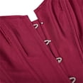 thumbnail image 4 of Women's Satin Corsets Top Plus Size Gothic Overbust Corset Lace up Vintage Bustier Corset Winered Size 7XL, 4 of 5