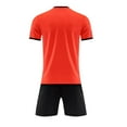 thumbnail image 5 of CYRBOKO Athletic Outfit Sets for Boys, Running Short Sleeve Quick-dry Elastic Waist Sports T-Shirt and Shorts Orange Size 6-8 T, 5 of 5