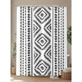 thumbnail image 4 of Black White Bohemian Shower Curtain Set ，Waterproof Fabric Shower Curtains Vintage Farmhouse Shower Curtains for Bathroom,Bathroom Decor 36"x72", 4 of 6