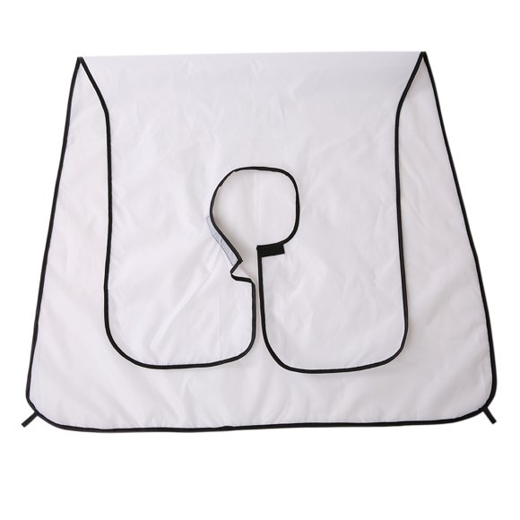 Graflsoa "White Shaving Cape for Haircut & Beard Trimming, Mess-Free Hair Catcher with Suction Cups, Easy Clean Polyester Fabric"