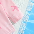 thumbnail image 4 of Girls' Swimwear Kids Long Sleeve Floral Printing Beach Bathing Baby Suit Swimwear Baby Swimsuit Girl Pink 2 Years-3 Years, 4 of 6