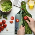 thumbnail image 3 of Forest Cutting Board, Rural Scenery Costa Rica Countryside Greenery Tropic Accents Botanical, Tempered Glass Cutting and Serving Board, Wine Bottle Shape, Green Red Violet Blue, by Ambesonne, 3 of 5