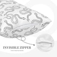 thumbnail image 3 of Pofeuu Hand Drawn Snake Print Polyester Microfiber Plush Pillowcases, Super Soft and Cozy Pillow Case Covers with Envelop Closure（Pillow core not included）-20"x30", 3 of 6