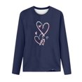 thumbnail image 4 of Aqestyerly T-Shirt de la Saint-Valentin pour Femmes à Manches Longues Imprimé, Blouse Décontractée Col Rond Confortable et Légère pour les Vacances, 4 of 4