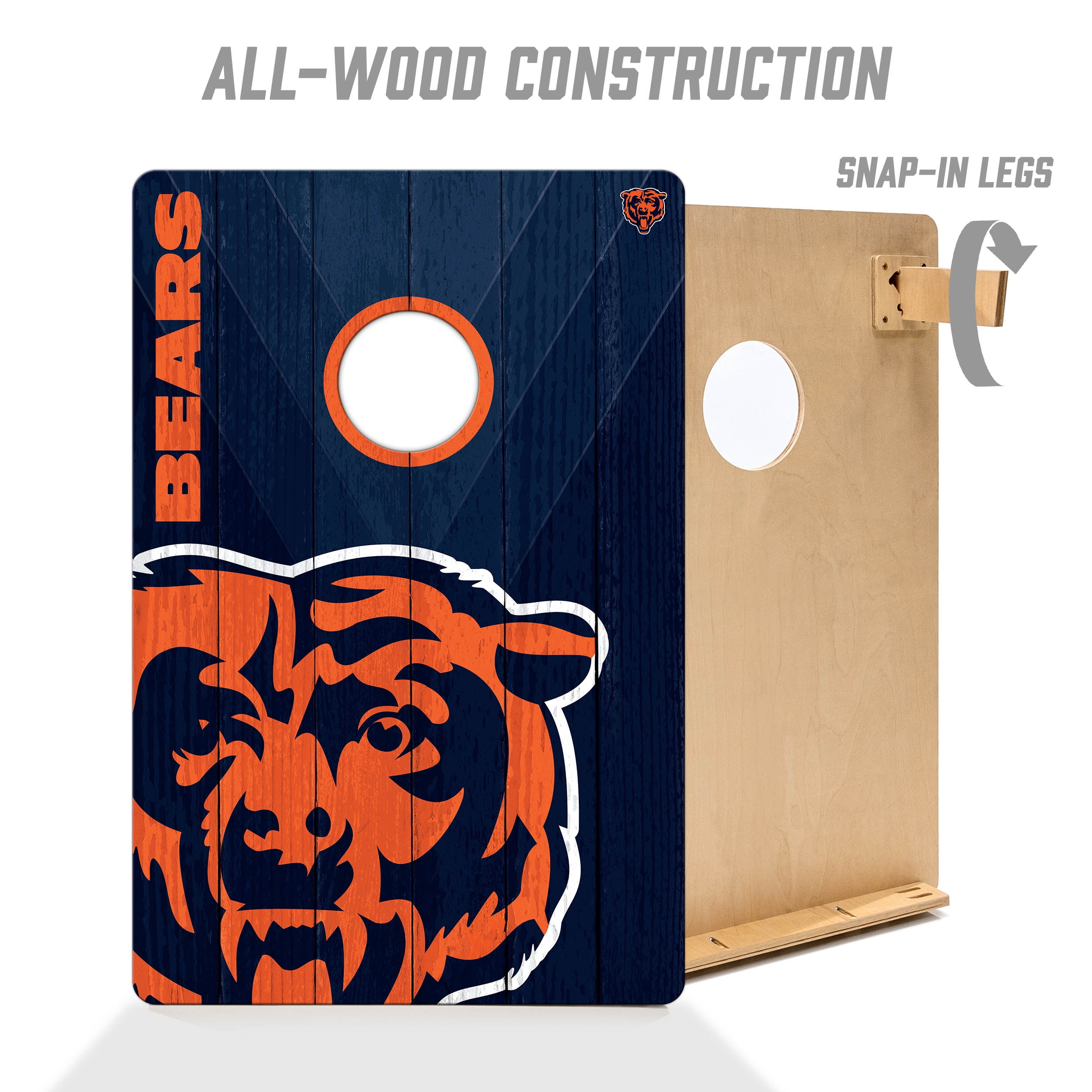 YouTheFan NFL Chicago Bears 2' x 3' Cornhole Game No Bags