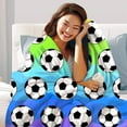 thumbnail image 5 of Soccer Blanket Sports Ball Popular Super Soft Flannel Football Blankets and Throw Lightweight Cozy Plush Bedding for Gifts Girls Boys Kids Adults 50"X40", 5 of 6