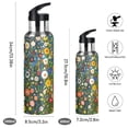 thumbnail image 2 of Yayeee 20oz Insulated Water Bottle Double Wall Stainless Steel with Flip Straw Lid, Green Floral Garden, 2 of 7