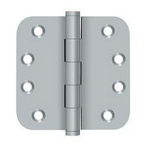 Deltana DSB4R526D 4 x 4 x 0.62 in. Radius Hinges, Satin Chrome - Solid
