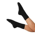 thumbnail image 4 of COUVER Women’s Fuzzy Fleece Cabin Slipper Socks, Black, Size 5–9, 3 Pairs, 4 of 7