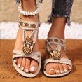 thumbnail image 2 of Mostsola Womens Flat Sandals Boho Beaded Open Toe Slingback Flats Casual Lightweight Beach Shoes, 2 of 8