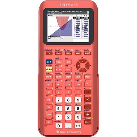 TI-84 Plus CE Color Graphing Calculator, Coral (Metallic)