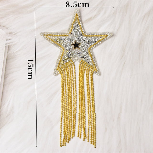 Beauty Tools Star Tassel Shiny Five Pointed Star Pattern On For Hats Jeans Bag Dress Pants Diy Accessories, Beauty Tools for Women