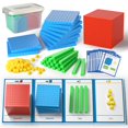 thumbnail image 1 of Math Manipulatives TOMMYHOME Base Ten Blocks con tabla de valores posicionales, 1 of 7
