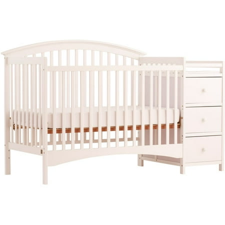 Storkcraft Bradford 4 In 1 Fixed Side Convertible Crib And White Convertible Crib With Changing Table