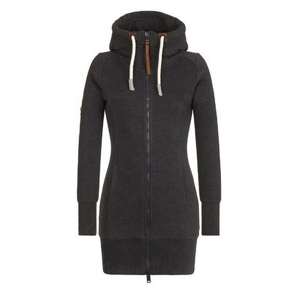 Hoodies for Women Warm Shirts for Women Fitted Tops Athletic Tops Long Sleeve Long Zipper Hoodie Ladies Solid Hoodies Womens Crop Hoodie Sweatshirt Ladies Sweatshirt with Birds Grey 5XL