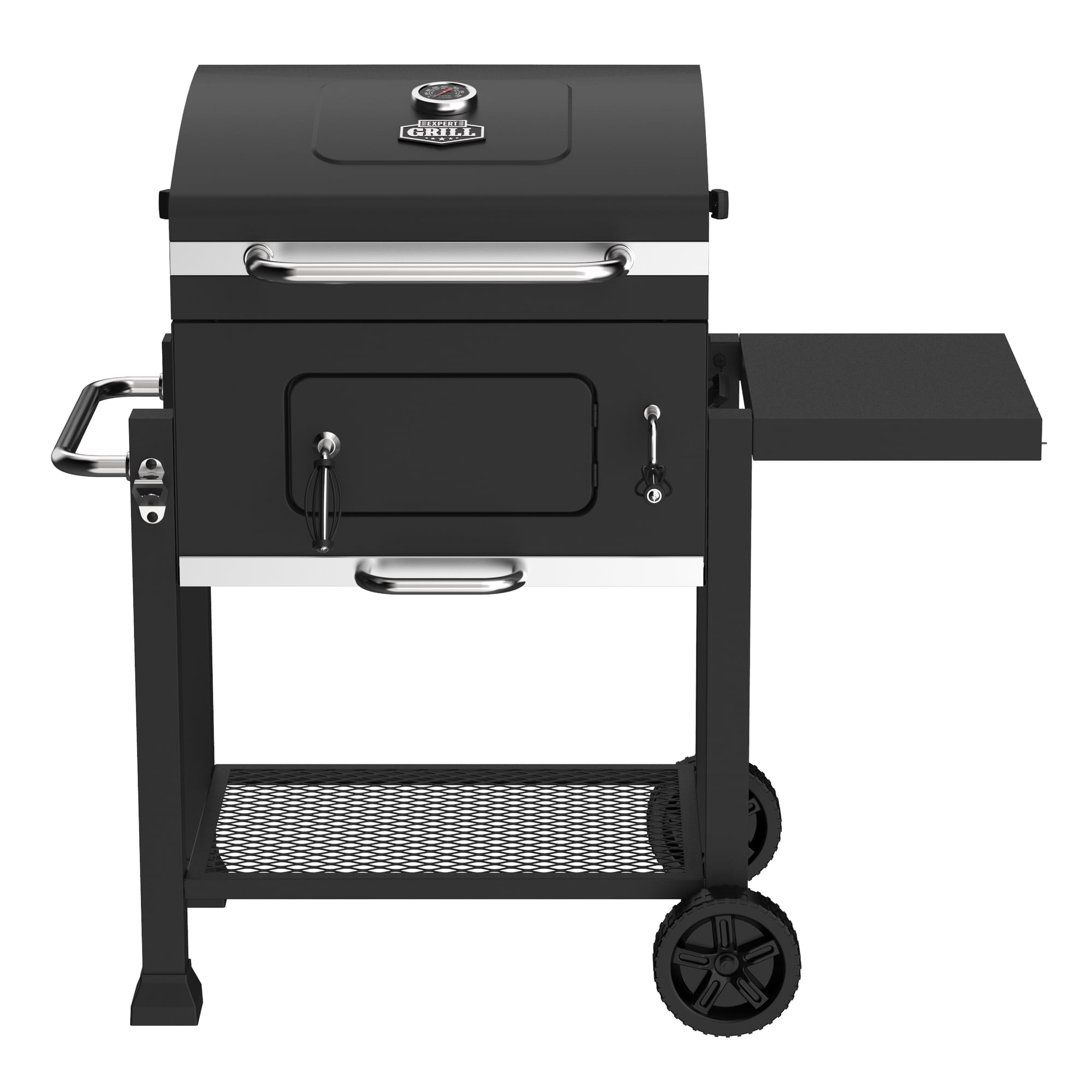 Expert Grill Heavy Duty 24 in Charcoal Grill with Wheels, Black