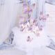 thumbnail image 3 of Decoración de pastel de mariposa de hada rosa y morada, tarjeta de inserción para decoración de pastel de cumpleaños, 3 of 5