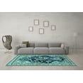 thumbnail image 3 of Ahgly Company Indoor Round Persian Light Blue Traditional Area Rugs, 8' Round, 3 of 4