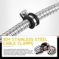 thumbnail image 3 of 26Pcs 3/8 Inch Cable Clamps, 304 Stainless Steel Rubber Cushioned Hose Clamps Pipe Clamps Loop Clamps Wire Clamps with Storage Case, 3 of 5