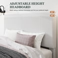 thumbnail image 3 of Amolife King Size Platform Bed Frame with Corduroy Fabric Upholstered Adjustable Height Headboard, Off-White, 3 of 9