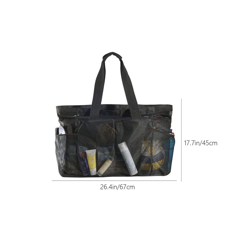 LHNFT Extra Large Beach Bag, XL Mesh Tote with Zipper and  display picture 1