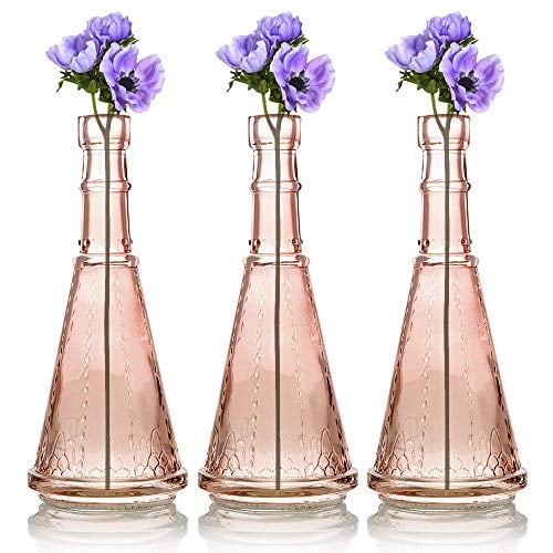 Buy BULK PACK (3) Marguerite Clear Vintage Glass Bottle Wedding Flower