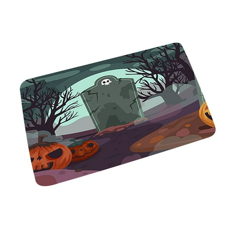 

Hallo-ween Letters Home Door Mat Absorbent Mat Living Room Kitchen Floor Mat front door mat