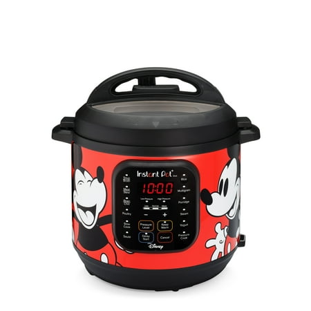 

6-Quart Duo Electric Pressure Cooker 7-in-1 Yogurt Maker Food Steamer Slow Cooker Rice Cooker & More Mickey Mouse Red