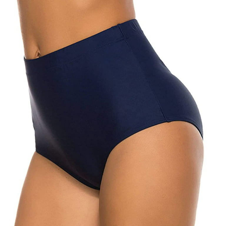 Women's High Waisted Bikini Bottoms Plus Size Tummy Control Full Coverage  Bathing Suit Bottoms Swimsuits for Women Fruncido 