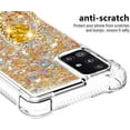 thumbnail image 4 of Case for Samsung Galaxy A71 5G, Galaxy A71 5G Liquid Case Glitter Clear TPU Cute Love Moving Quicksand Sparkle Phone Case with Stand Liquid Shockproof Cover for Samsung Galaxy A71 5G Gold YBZ, 4 of 12