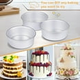 thumbnail image 4 of 6 X 3 Inch Round Cake Pan Set Of 3  Aluminum Baking Pans For Layer Cakes Birthday Anniversary Heavy Duty Non-stick & Oven Safe Commercial Grade Tools Home Kitchen, 4 of 9