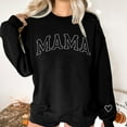 thumbnail image 7 of yoeyez Mama Sweatshirts for Women Oversized Crewneck Sweatshirt Loose Fit Casual Long Sleeve Pullover Spring Outfits 2025 Sweater Tops for Mother's Day Black XS, 7 of 7