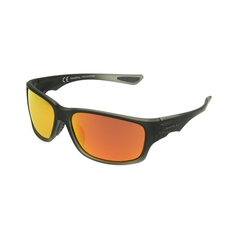 Panama Jack Men's Gray Wrap Sunglasses MM06, Size: One size, Black