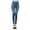 Blue, variant on Women's Jean Look Leggings High Waist Slim Skinny Jeggings with Pockets Seamless Denim Printed Fake Jean Leggings