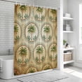 thumbnail image 6 of Vintage Palm Trees Shower Curtain, Waterproof Shower Curtains for Bathroom, Summer Botanical Retro Watercolor Washable Fabric Bathtub Curtain Set Bath Decor with 12 Hooks Stall 36"x72", 6 of 8