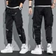 thumbnail image 3 of Pantalones Cargo Apilados Negros Para Hombre Para Hombre Hip Hop Moda Callejera Ropa De Algodón Barata Y2k Talla Grande Largo Más Barato Casual, 3 of 5