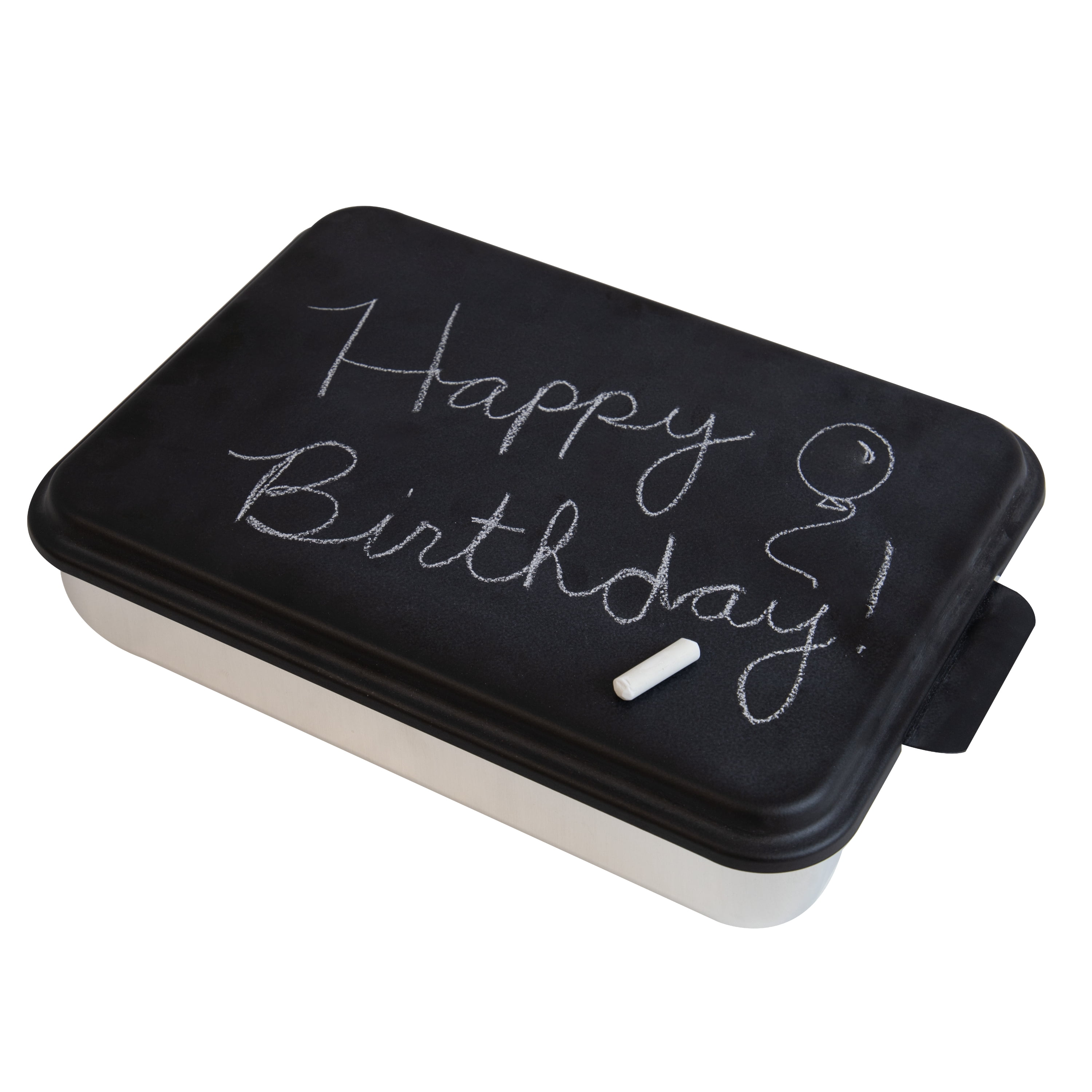 Nesco Aluminum Cake Pan with Black Chalkboard Lid