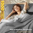 thumbnail image 3 of Egyptian Cotton Queen Size Sheets Set Thread Count，Luxury Hotel Bed Sheets，Breathable & Cooling Sateen Weave Deep Pocket Piece (), 3 of 7